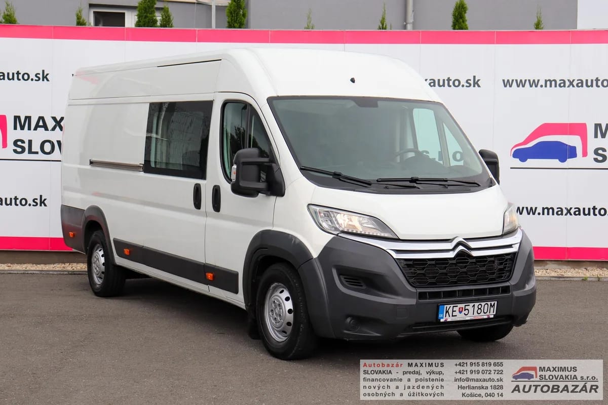 Citroën Jumper 2.2 HDi 150 L4H2 | 2015 | 6 miest | SR pôvod | Extra dlhá verzia