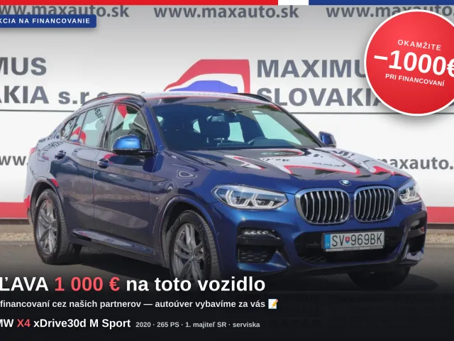 BMW X4 xDrive30d M Sport 2020 – fotografia 2 z 15